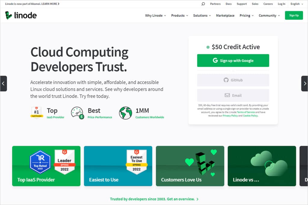 VPS 主机商 Linode 官网